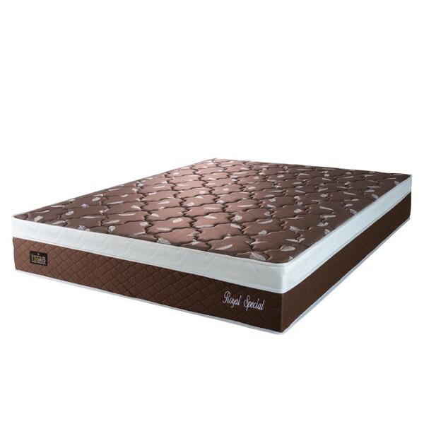 Colchão Casal Queen Molas Ensacadas Royal 158x198x30cm Marrom/branco ...