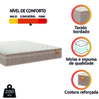 Colchão Casal Queen Molas Qatar 158x198x22cm Bege/branco Indu