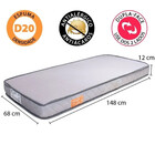 Colchão D20 Mini Cama Montessoriano Infantil 148x68x12cm Bf C
