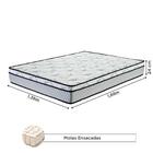 Colchão De Casal Mola Ensacada 138x188x24 Cinza Soft