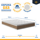 Colchão De Espuma D33 Double Face Air Pro Força Anjos Queen 1