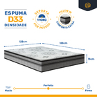 Colchão De Espuma D33 Pillow In Anjos Ortosleep Viúva 128 cm