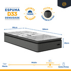 Colchão De Espuma D33 Pillow Top Resistence Solteiro 88cm