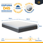 Colchão De Espuma D45 Pillow Top Fort Comfort Casal 138 cm