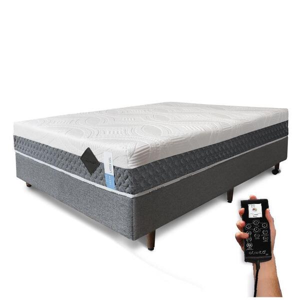 Colchão De Látex Articulado Cinza 20cm King 193x203cm