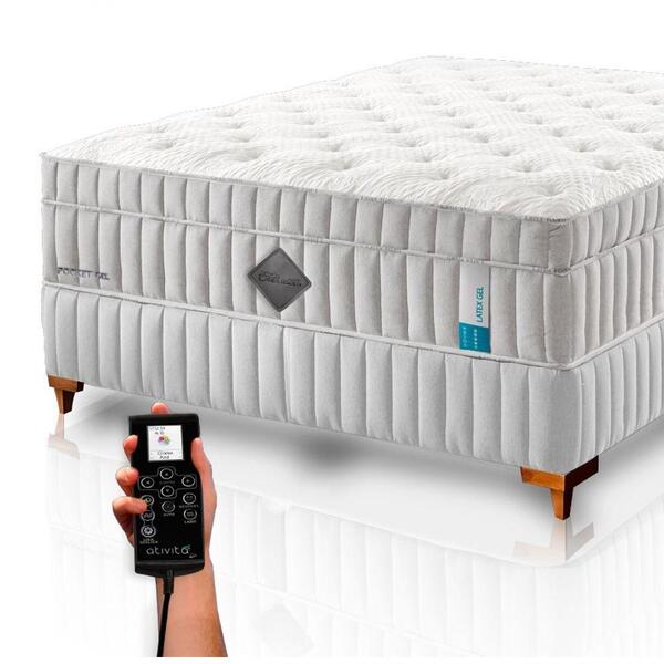 Colchão De Látex Qgel Com Cobre Queen 158x198cm