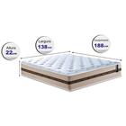 Colchão De Molas Casal Cama Inbox Smart Pró 138x188x22 Bege