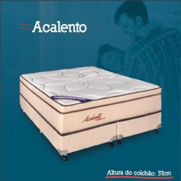 Colchão De Molas Ensacadas Acalento + Base King Fcd Toraflex