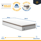 Colchão De Molas Ensacadas Pillow Top Neve Solteiro 88 cm