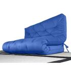 Colchão Futon Casal Dobrável Sofa Cama Azul Royal