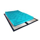 Colchão Futon Casal Dobrável Sofa Cama Azul Tiffany