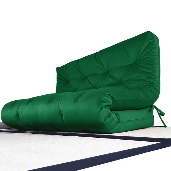 Colchão Futon Casal Dobrável Sofa Cama Verde Bandeira
