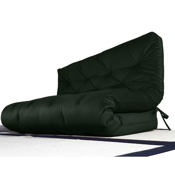 Colchão Futon Casal Dobrável Sofa Cama Verde Militar