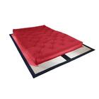 Colchão Futon Casal Dobrável Sofa Cama Vermelho