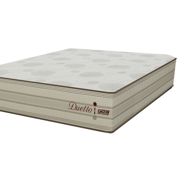 Colchão Gazin Mola Duetto (Molas Ensacada) Bege 158x198x30