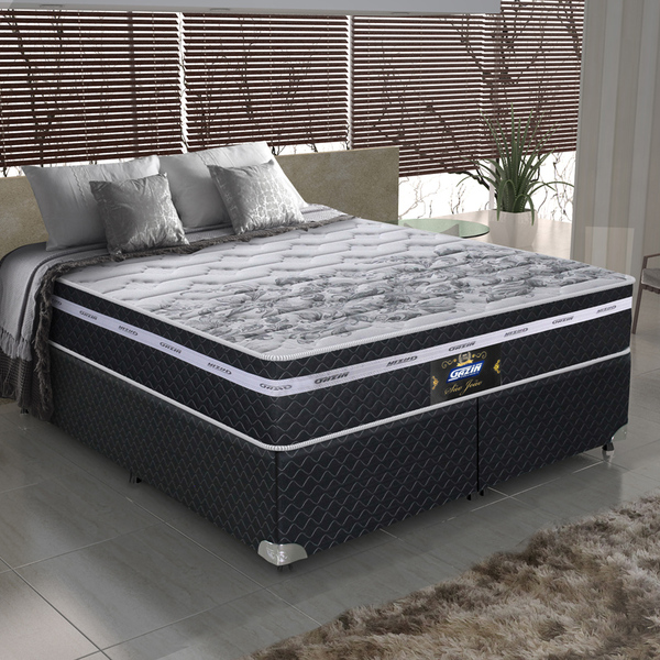 Colchão Gazin Mola São João (Molas Ensacada) Preto 158x198x26