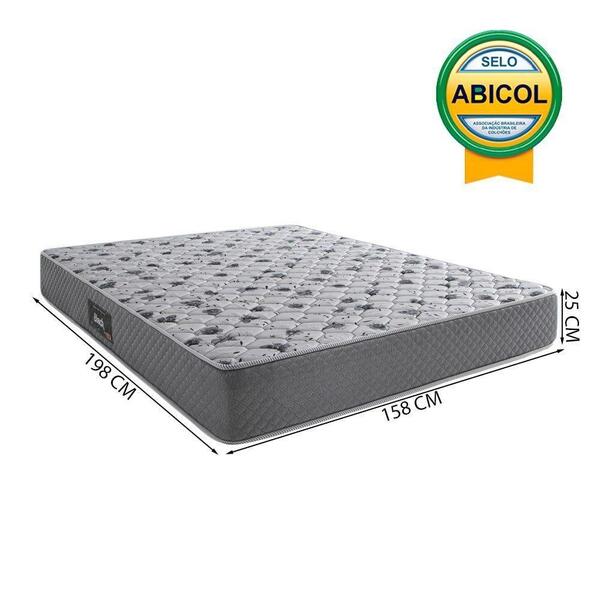 Colchão Herval Queen Black 158x198x25 Cm  Bordado  Ecospuma D