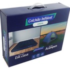 Colchao Inflavel Casal Camping + Kit Reparo Cor Azul Top