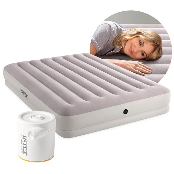 Colchão Inflável Casal Queen Fiber Tech Prestige Com Bomba US