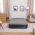 Colchao Inflavel Casal Queen Premium Preto com Bomba Embutida