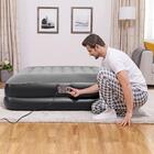 Colchao Inflavel Casal Queen Premium Preto com Bomba Embutida