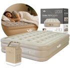 Colchão Inflável Casal Queen Raised Bege Elevado Com Bomba Lí