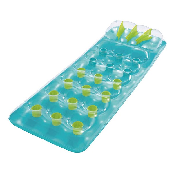 Colchao Inflavel Para Piscina Bestway Com Apoio De Cabeca E Estrutura Reforcada Disponivel Em 3 Cores Azul Leroy Merlin