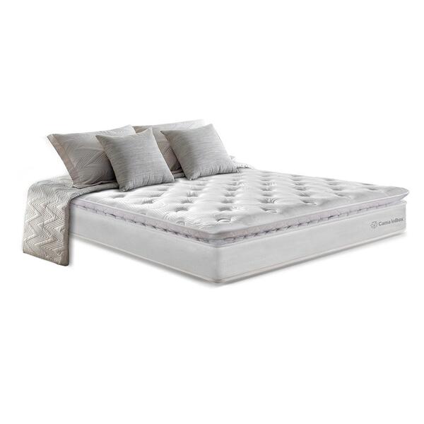 Colchão King Molas Ensacadas 193x203 Cama Inbox Confort Snow