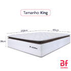 Colchão King Molas Ensacadas Com Pillow Top Extra Conforto 19