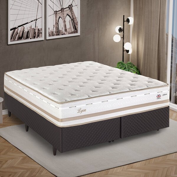 Colchão King Molas Maxspring Lyon 193x203x31cm Herval Bege