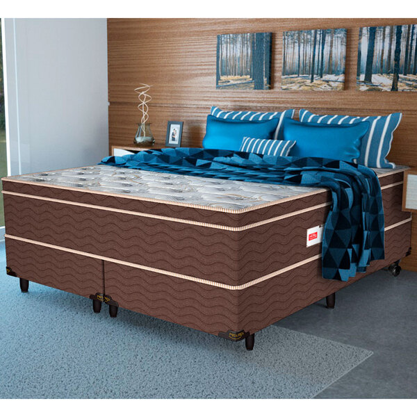 Colchão King Pillow Top Bourbon - Pelmex - Branco / Mel