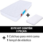 Colchão Mini Cama Infantil Montessoriana Esp. D18 + Lençol Av