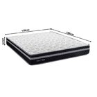 Colchão Molas Ensacadas Miami Casal 138cm Preto / Branco