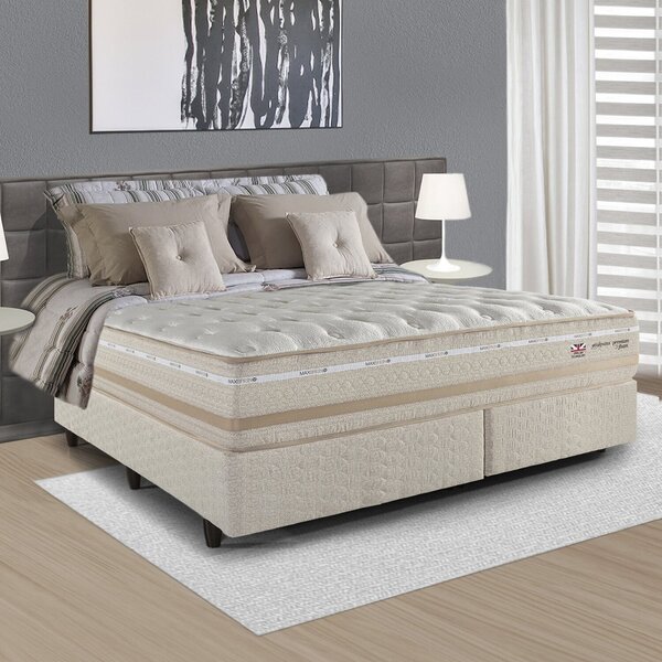 Colchão Molas Maxspring Marrocos Queen 158cm Branco / Bege