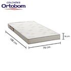 Colchão Ortobom Solteiro Light Espuma D23 Até 60kg Branco - A