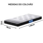 Colchão Para Cama De Solteiro Probel Guarda Costas D20 Macio