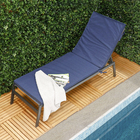 Colchão para Espreguiçadeira 190x62cm Azul Marinho Próxima Têxtil