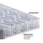 Colchão Para Mini Cama D18 Bambu 70x150x12cm Branco Ecoflex