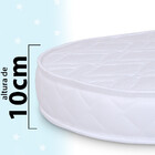 Colchão Para Moisés Oval De Berço Infantil Bebê Antialérgico