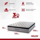 Colchão Queen  Molas Ensacadas Belvedere Top 158x198x35 Cinza