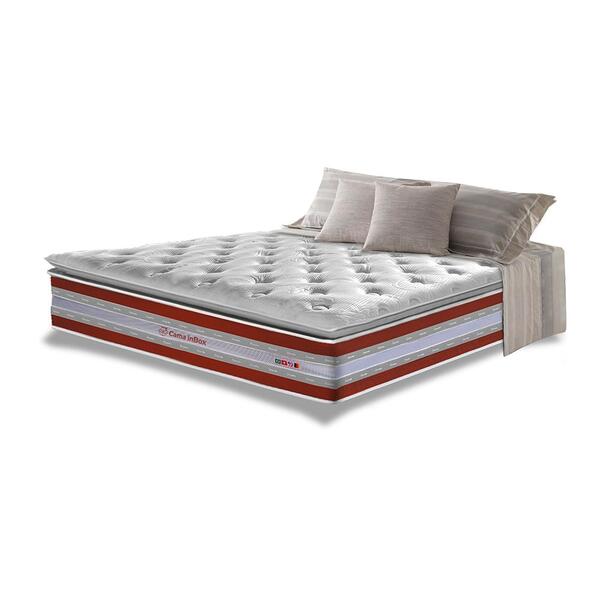 Colchão Queen De Molas Ensacadas D33 Com Pillow Top Cama Inbo