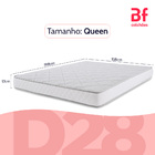 Colchão Queen Espuma D28 A Vácuo  Certificada 158x198x17cm Bf