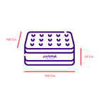 Colchão Queen Espuma D33 Veneza 158 X 198 X 24 Cm Branco/pret