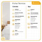 Colchão Queen Luck Original + Box Baú Preta 158cm