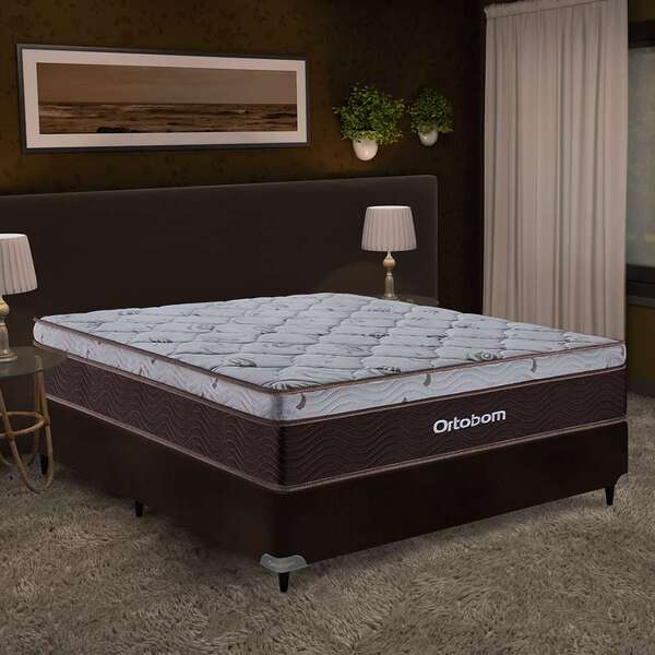 Colchão Queen Molas Ensacada Sleep King (32x158x198) Marrom