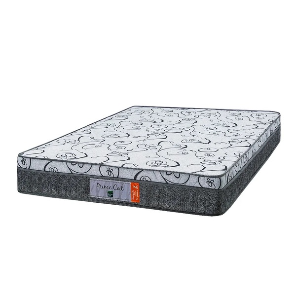Colchão Queen Prime Coil Europillow Cinza Mola Ensacada Comfo