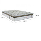 Colchão Quenn 158cm Molas Ensacadas Imperatore Eco Bamboo Her
