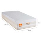 Colchão Solteirão  Mola Ensacada New London 30x96x203cm Bege/