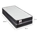 Colchão Solteirão  Mola Superlastic Bogotá 22x96x203cm Preto/