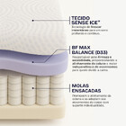 Colchão Solteirão Ortopédico D33 Molas Ensacadas Tecido Refre